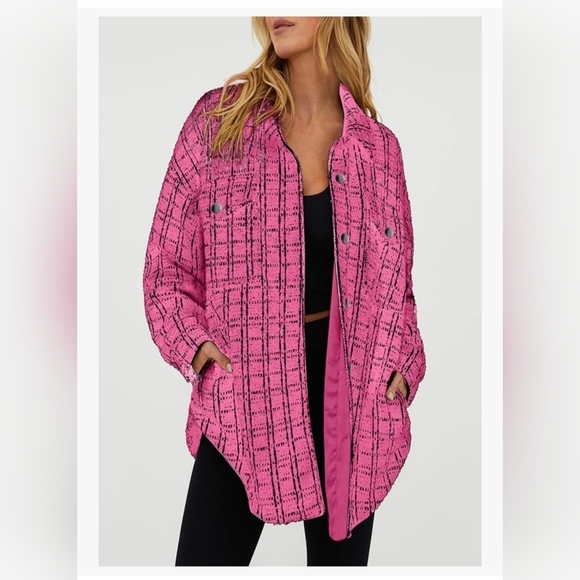 Long Sleeve Button Down Shacket #1050 NWOT - Picture 8 of 13